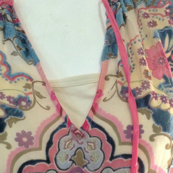 NWT Johnny Was 2 pc Dress; "L", Quite Lux, Bohemian Chic, Floral, Couture Flair - Picture 4 of 7